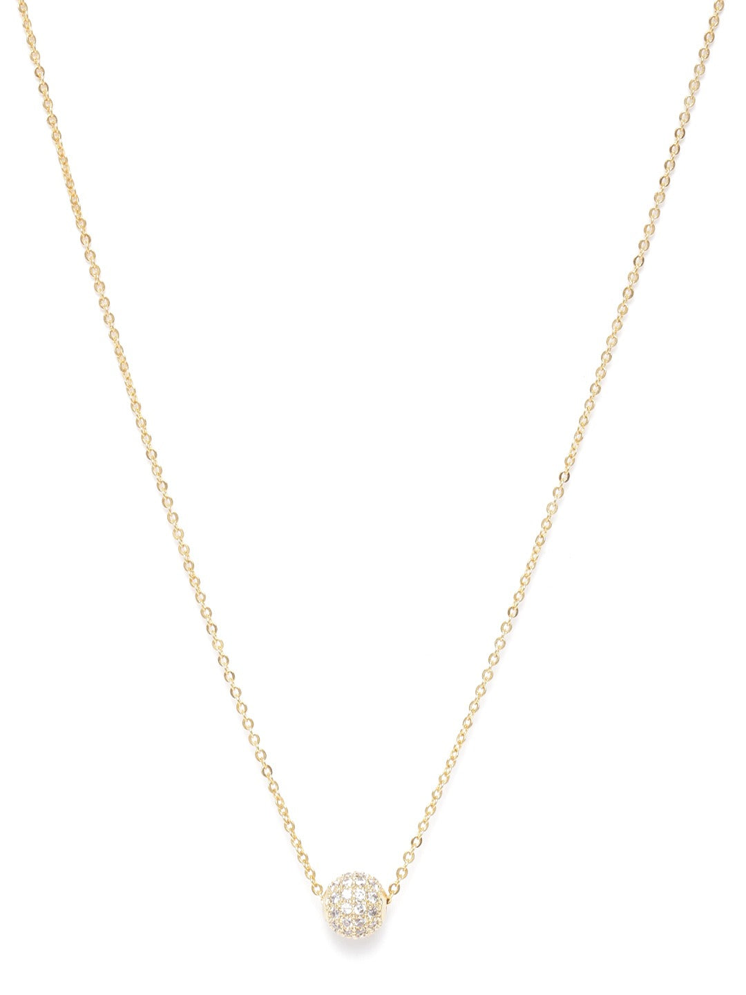 Gold-Plated American Diamond Studded Mangalsutra