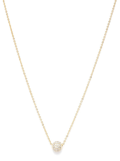 Gold-Plated American Diamond Studded Mangalsutra