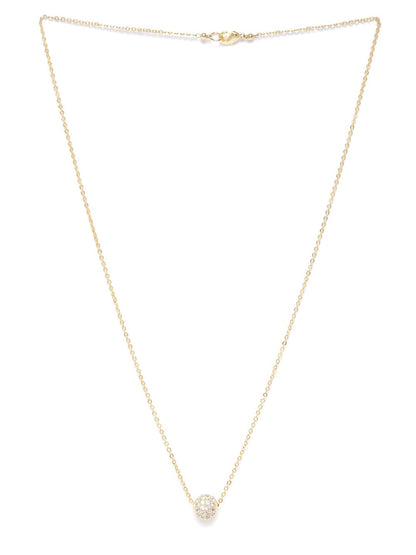 Gold-Plated American Diamond Studded Mangalsutra