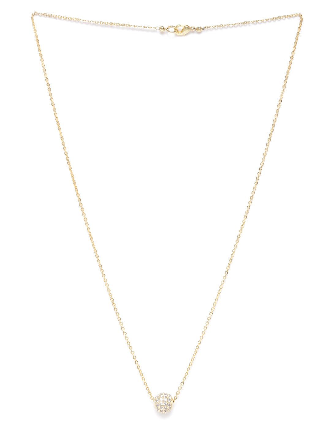 Gold-Plated American Diamond Studded Mangalsutra