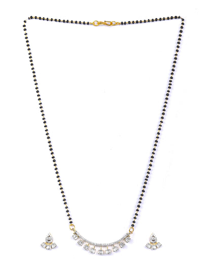 American Diamond Gold Plated Mangalsutra Set
