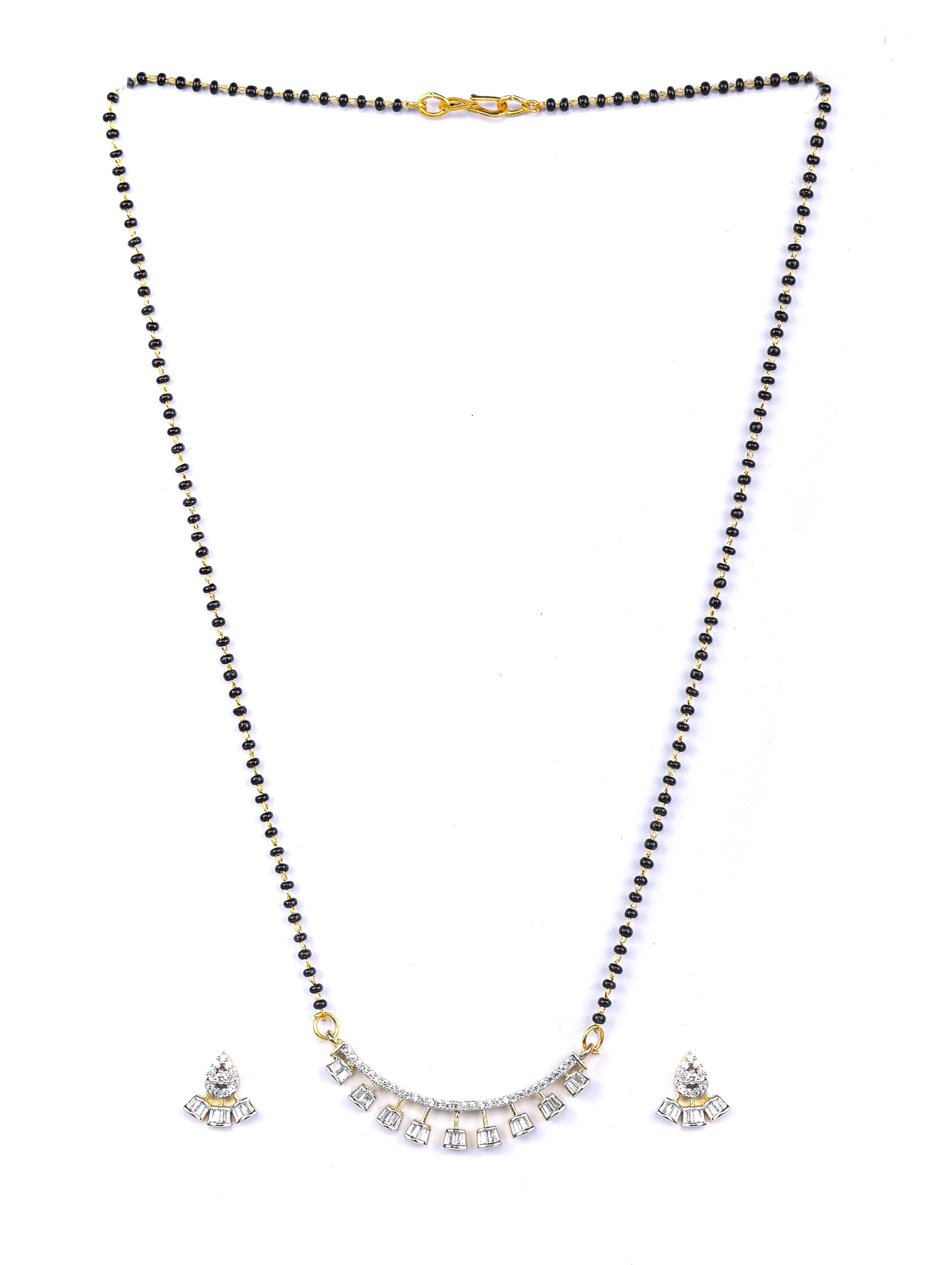 American Diamond Gold Plated Mangalsutra Set