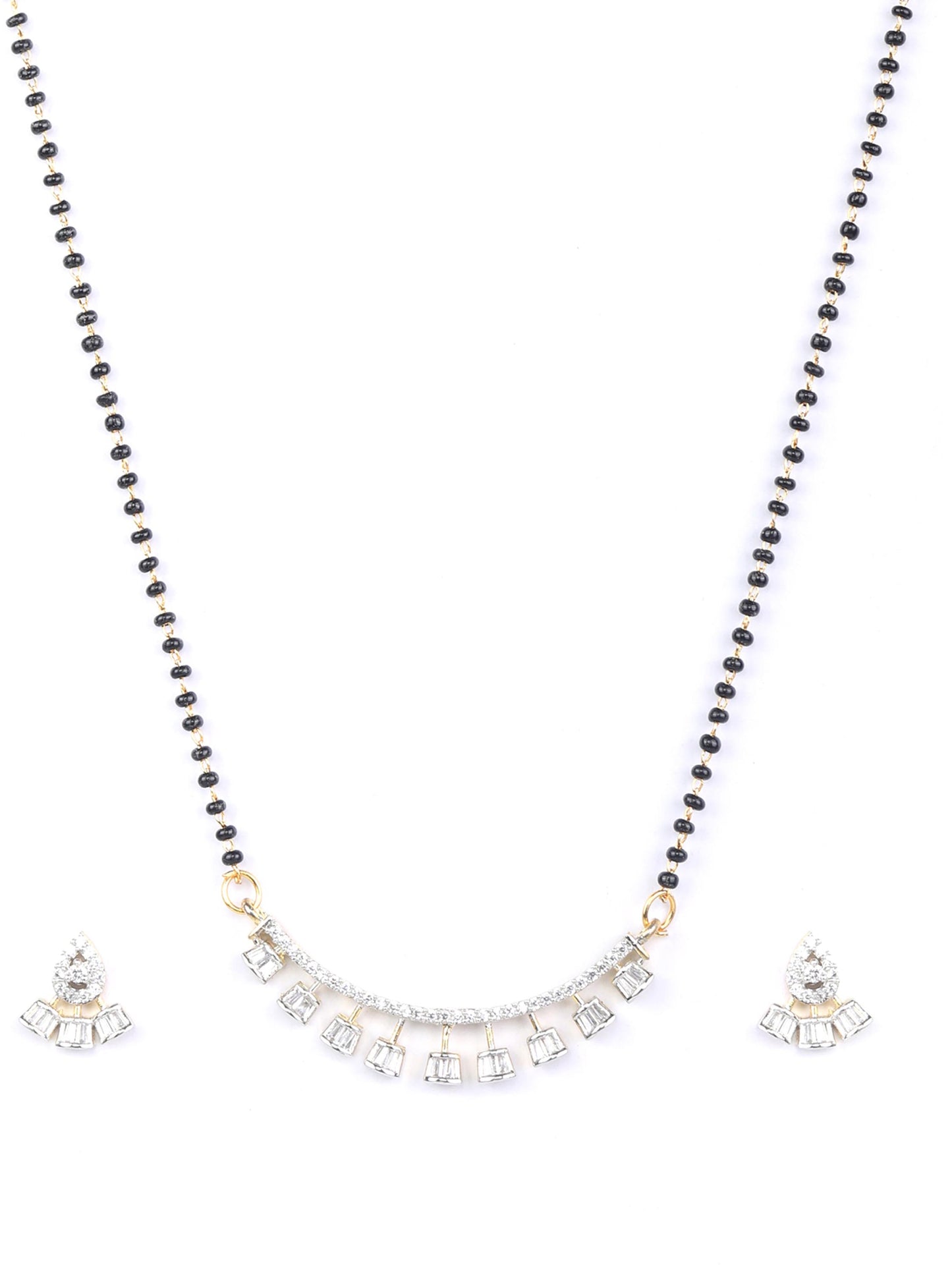 American Diamond Gold Plated Mangalsutra Set