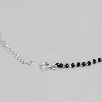 Infinity with Dangling Stone Rhodium Plated 925 Silver Mangalsutra