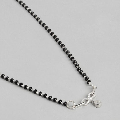 Infinity Rhodium Plated 925 Sterling Silver Jewellery Set