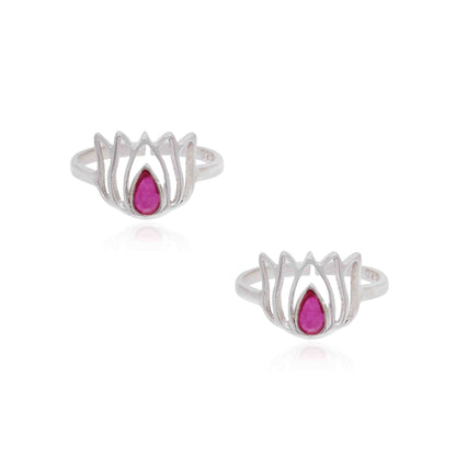 Set Of Three Silver Toe Rings (10)