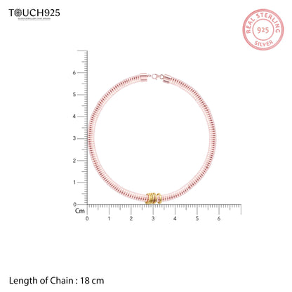 Twisted Rose Gold Charm Bracelet