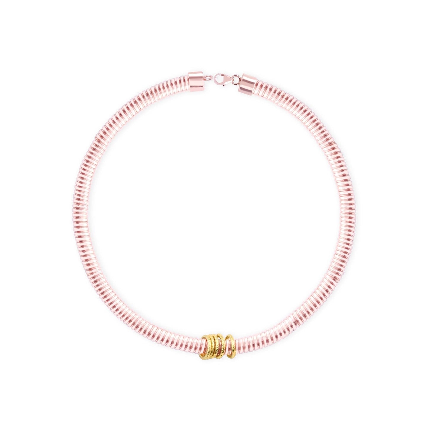 Twisted Rose Gold Charm Bracelet