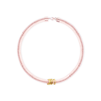 Twisted Rose Gold Charm Bracelet