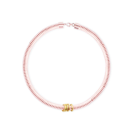 Twisted Rose Gold Charm Bracelet