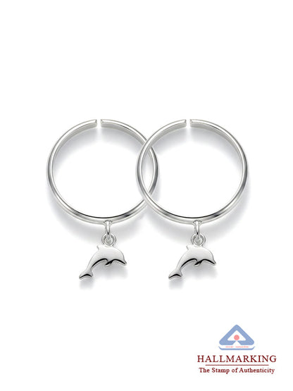 Ocean Bliss Dolphin Adjustable Silver Toe Ring
