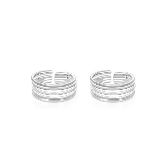 Multi Layered Band Toe Ring