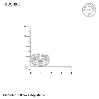 Multi Layered Band Toe Ring