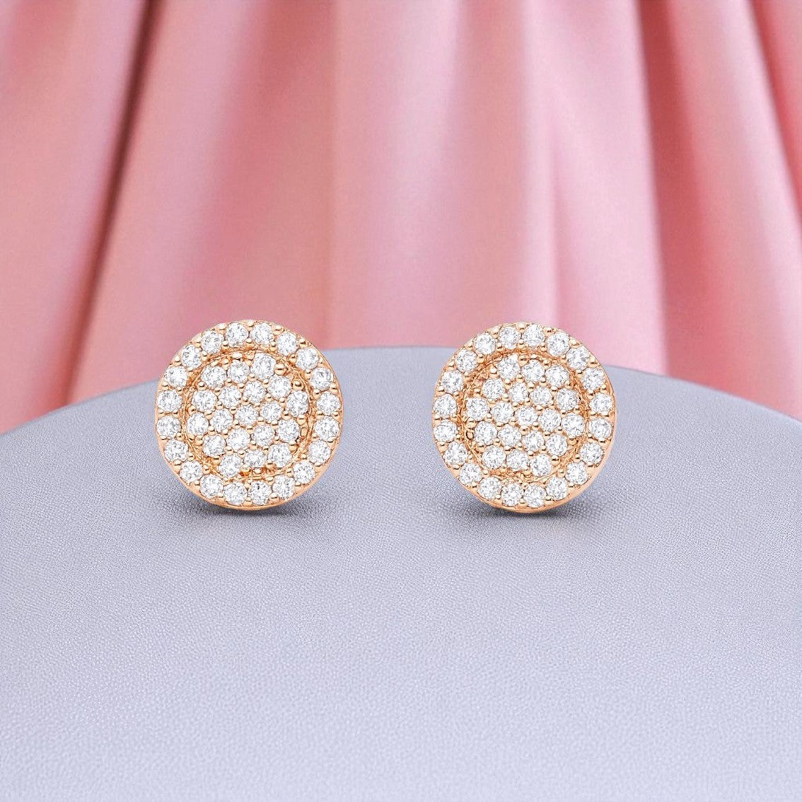 Rose Gold Plated  Stud Earrings for Women & Girls