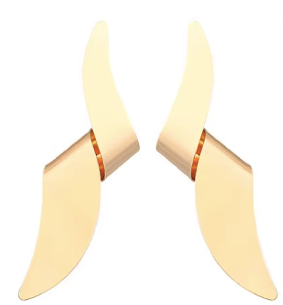 Gold Plated Twisted Hoop Earrings
