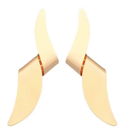 Gold Plated Twisted Hoop Earrings