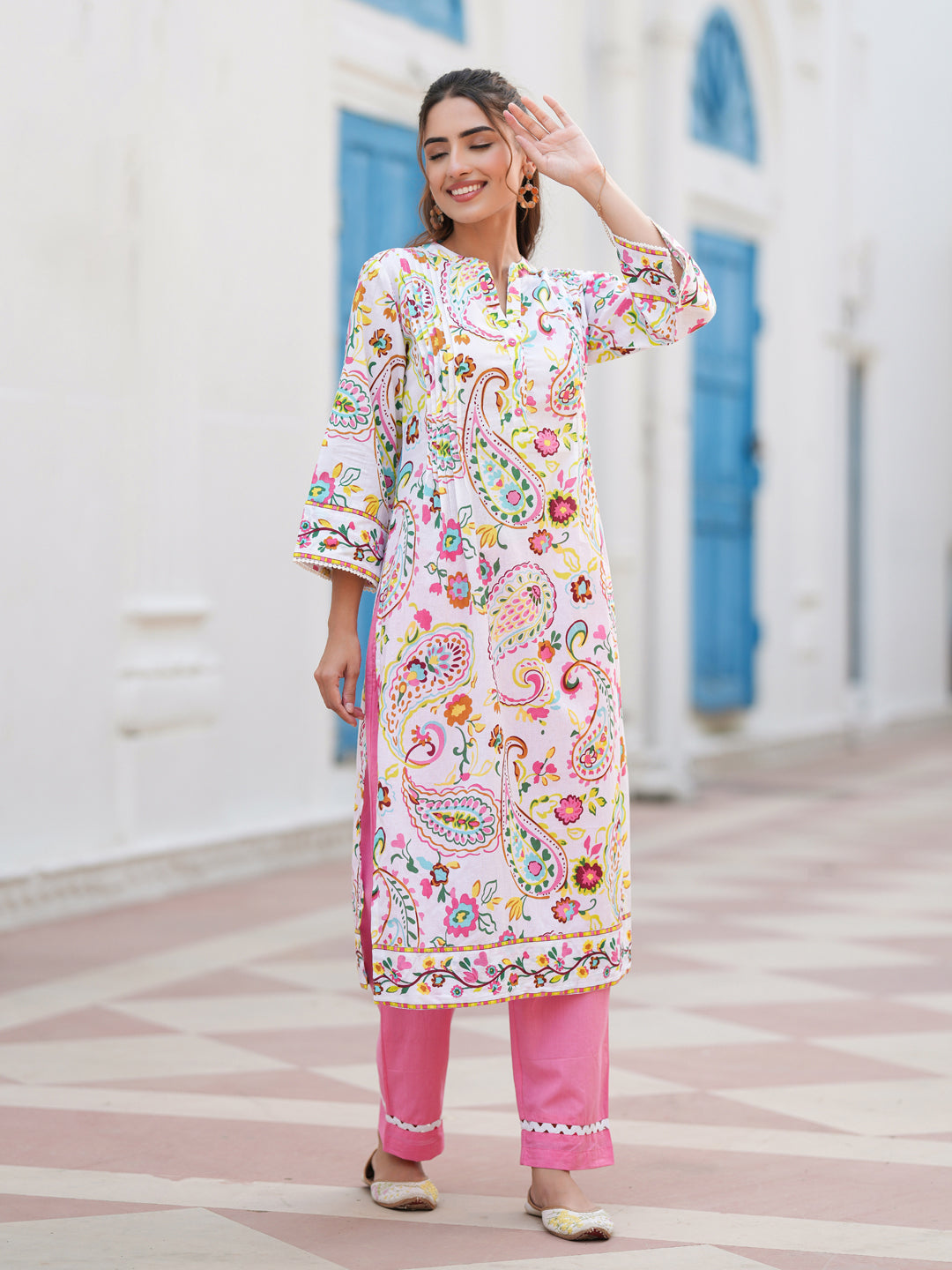 Mandarin collar kurta
