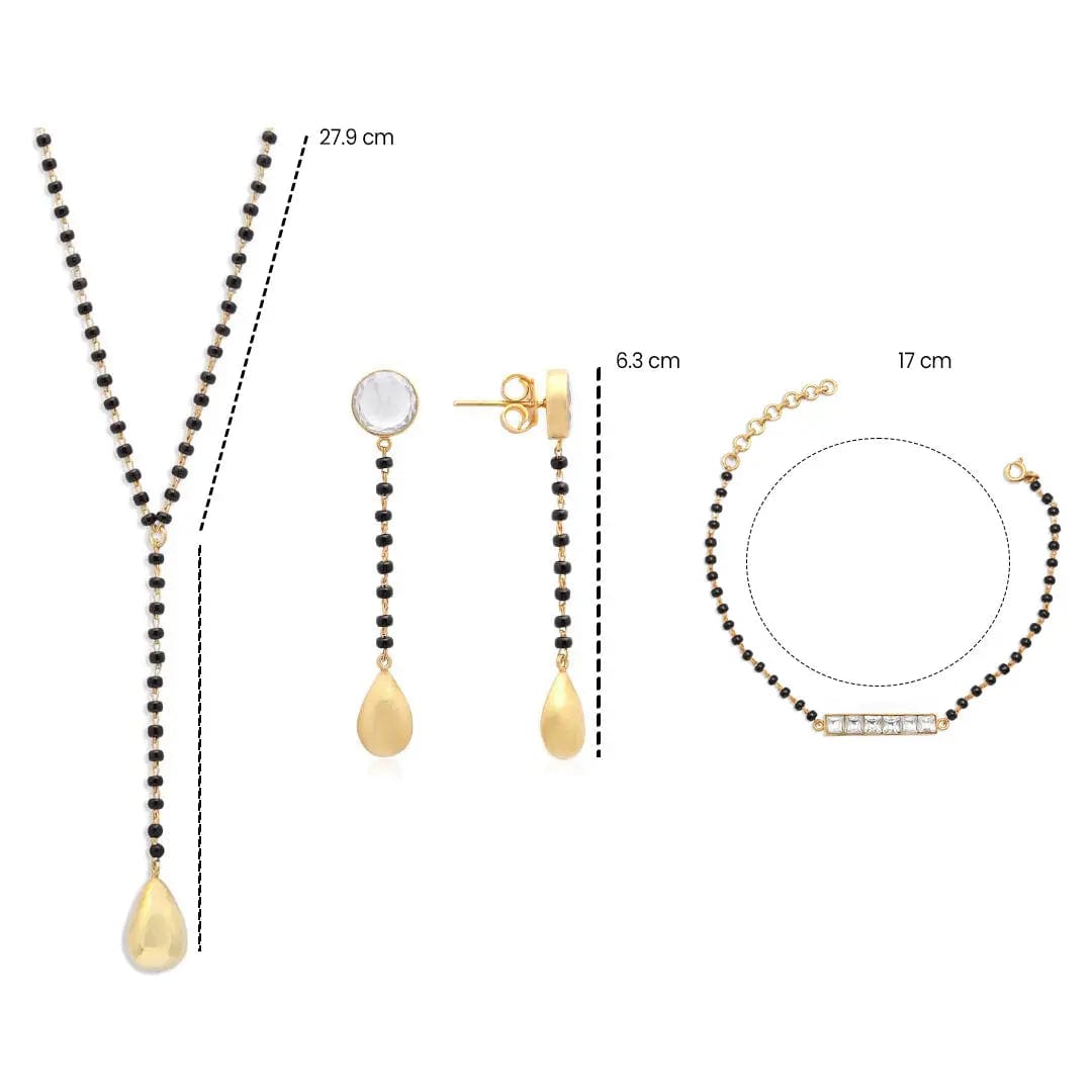 Mangalsutra Set In Silver 92.5