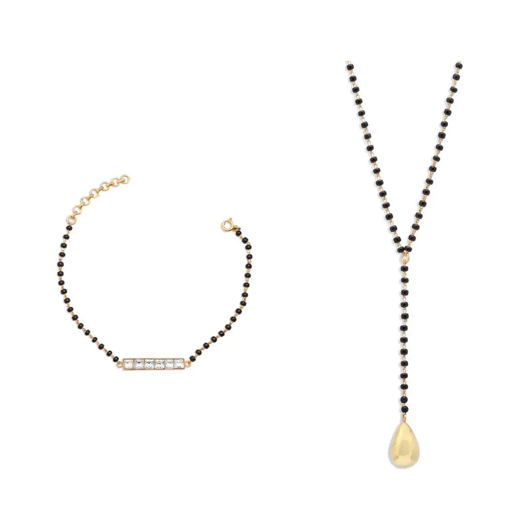 Mangalsutra Set In Silver 92.5