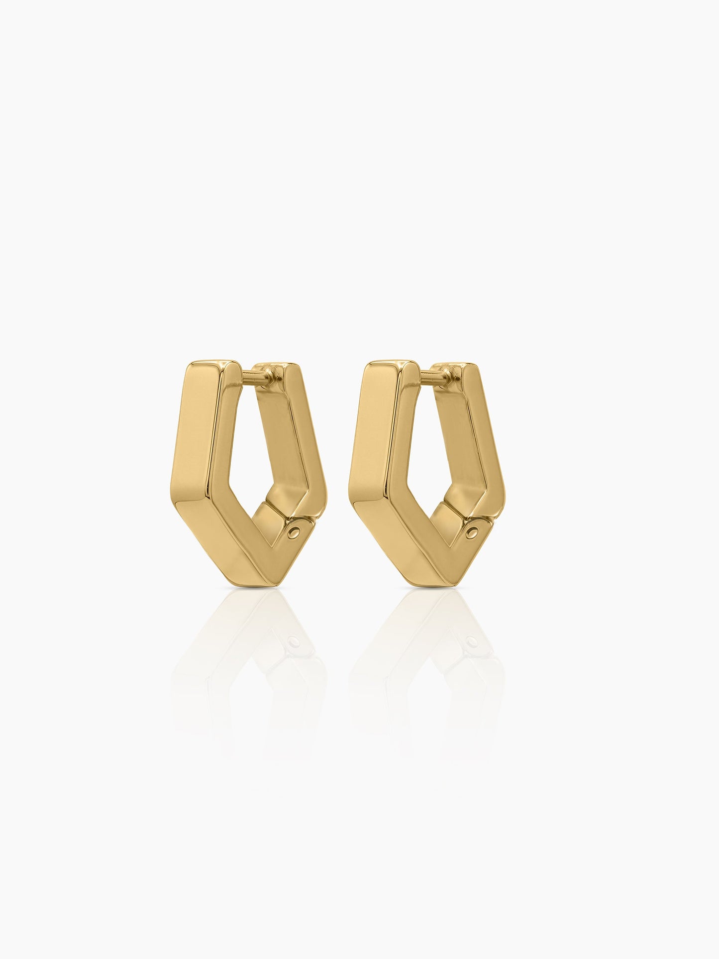 Milan Pentagon Women's Hoop Earrings - Swashaa