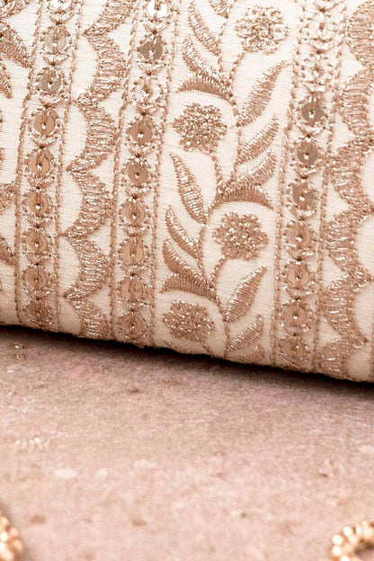 AMYRA - Mirai Embroidered Clutch - Cream