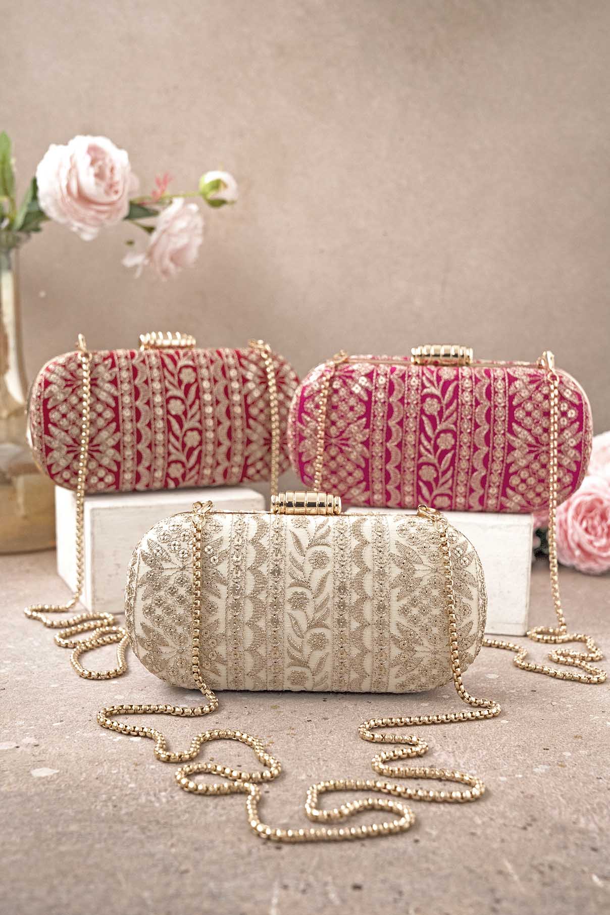 AMYRA - Mirai Embroidered Clutch - Red
