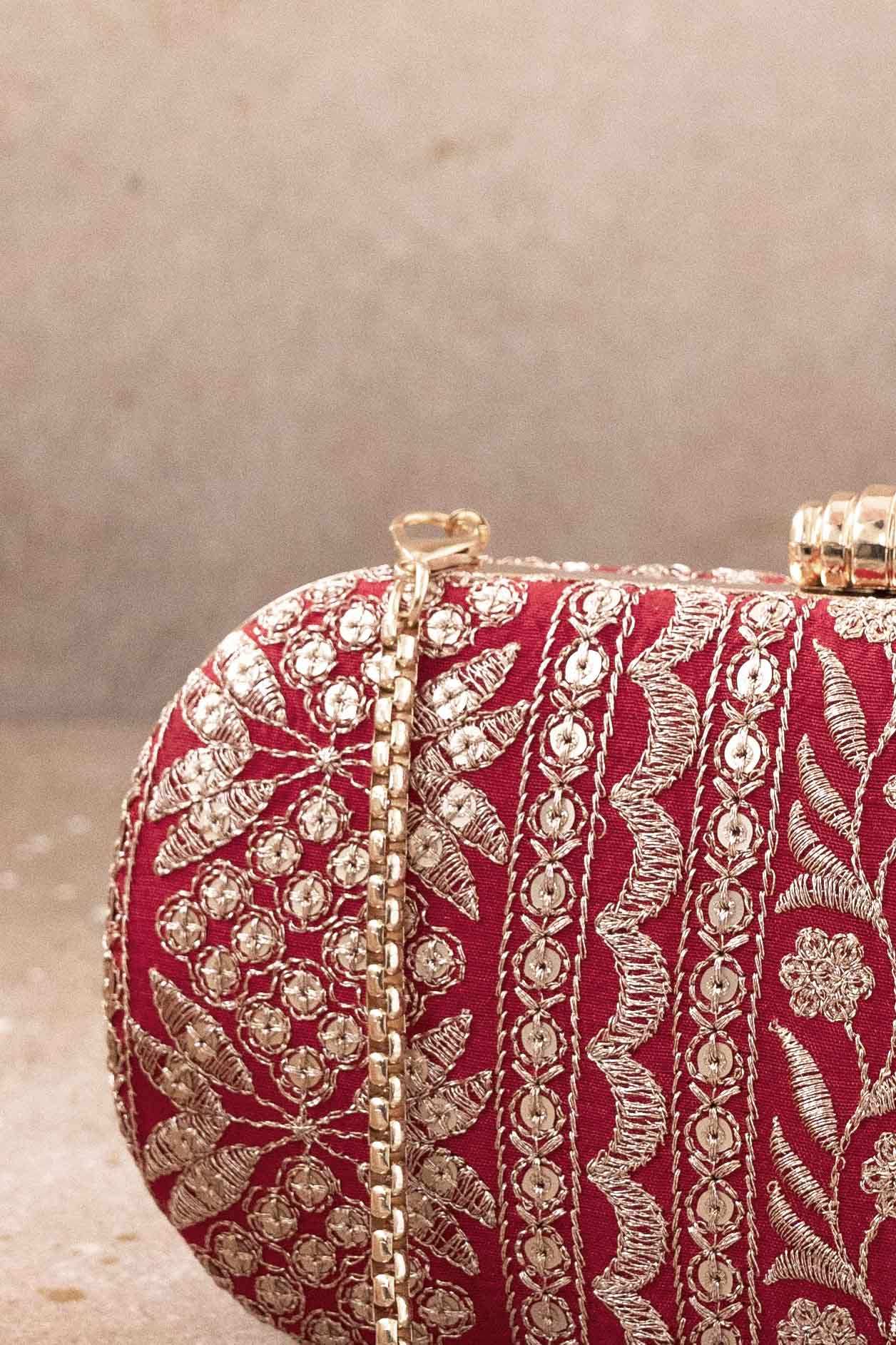 AMYRA - Mirai Embroidered Clutch - Red