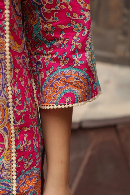 Mirror Work Printed Kurta