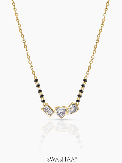 Miva Trio Diamond Cluster Mangalsutra - Swashaa