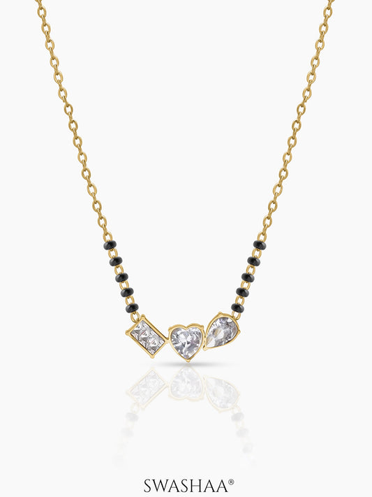 Miva Trio Diamond Cluster Mangalsutra - Swashaa