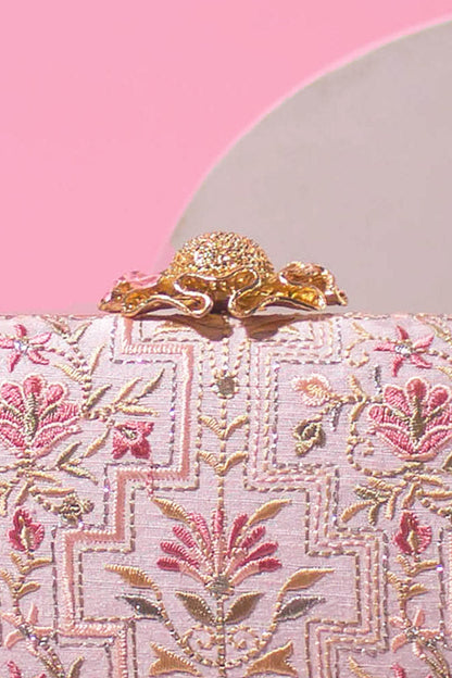 AMYRA - Mogra Capsule Clutch - Baby pink