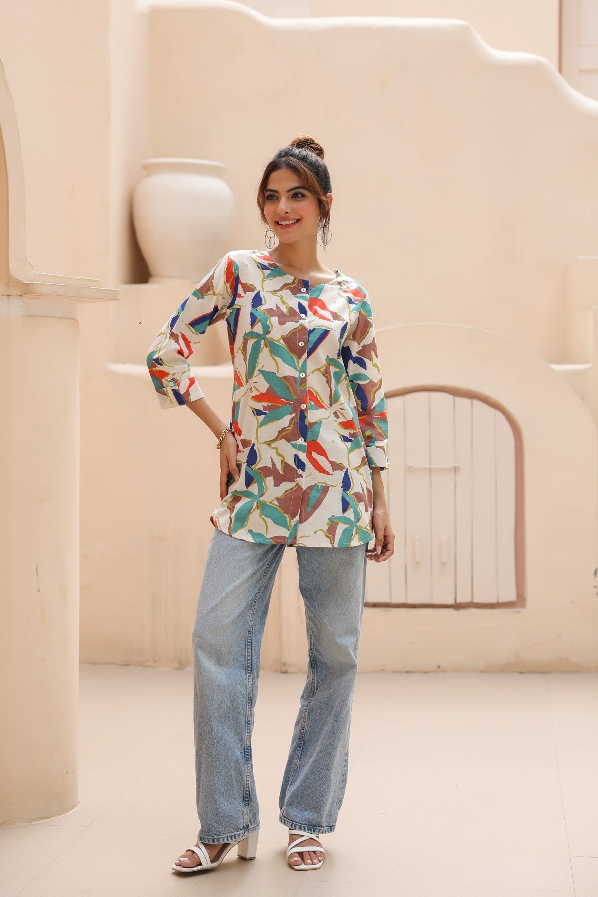 Multicolour Cotton Top