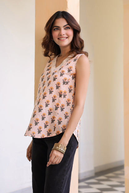 Mustard daily wear cotton top