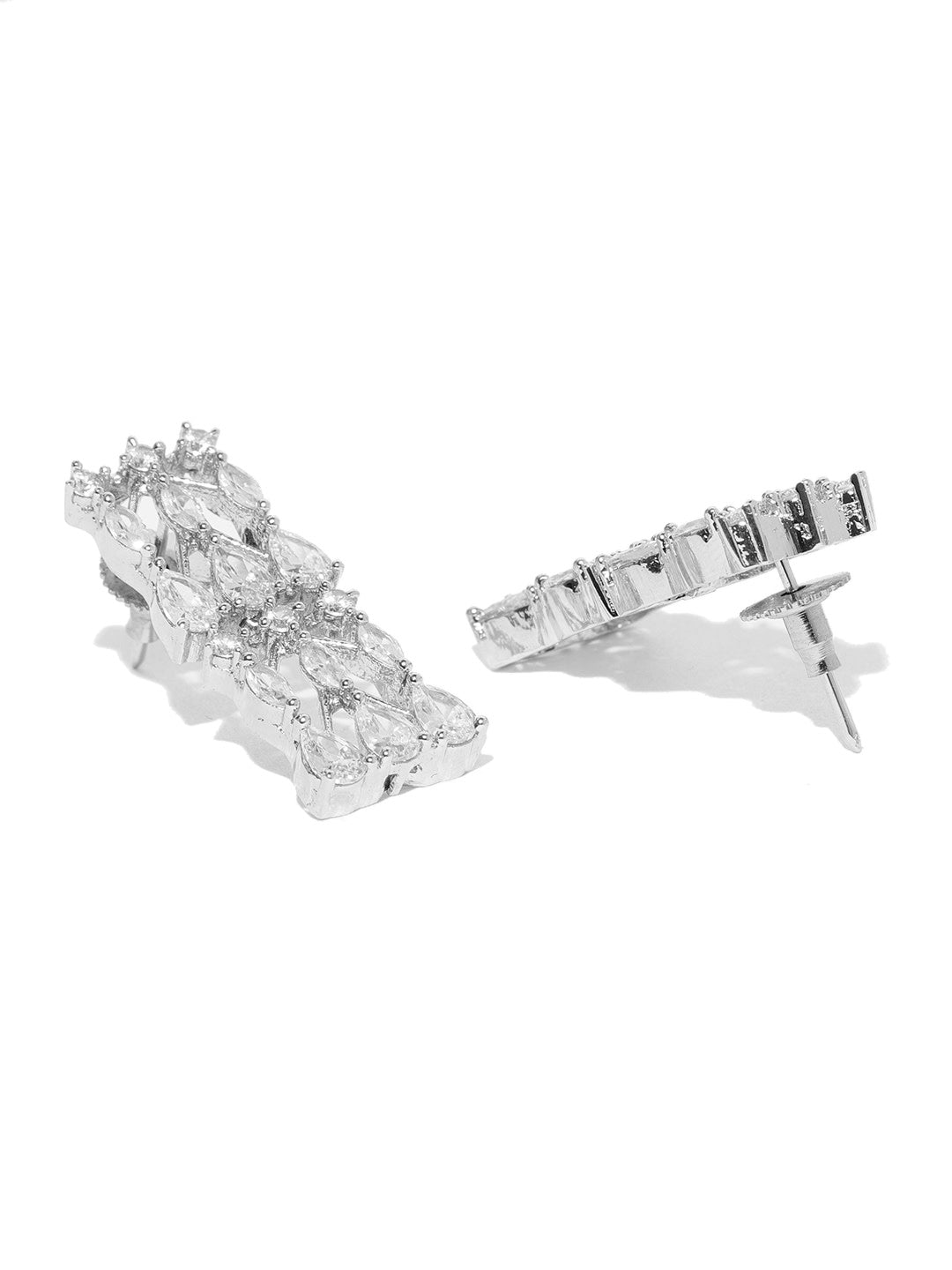 American Diamond Silver Plated Jewellery Set
