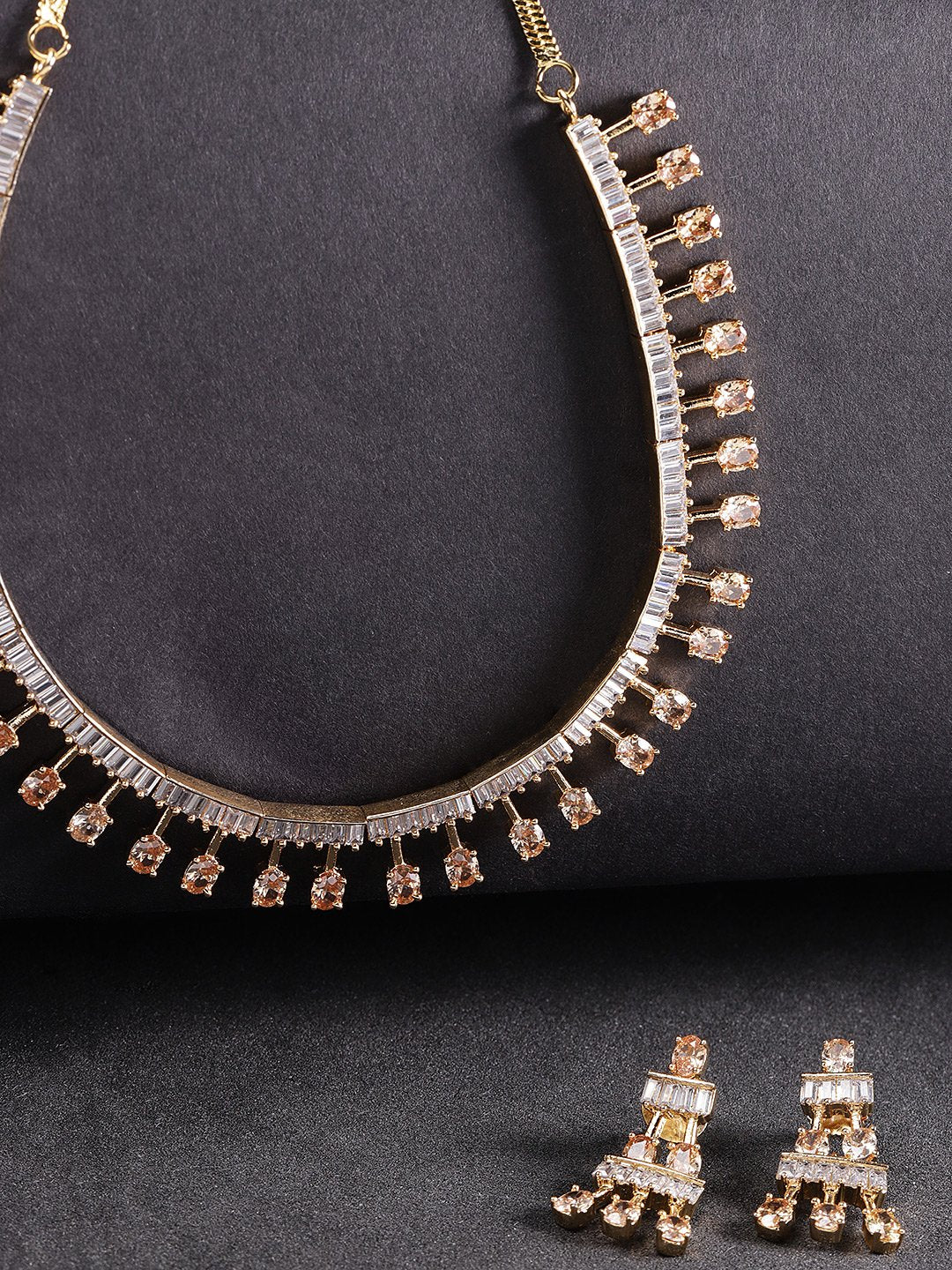 American Diamond Gold Plated Jewellery Set