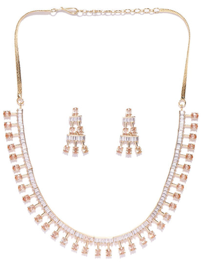 American Diamond Gold Plated Jewellery Set