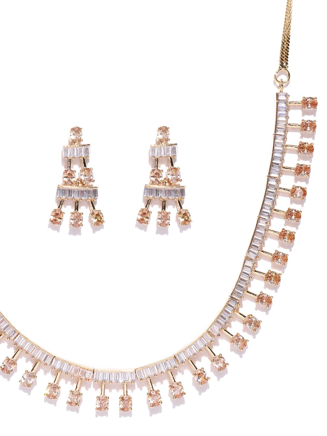 American Diamond Gold Plated Jewellery Set