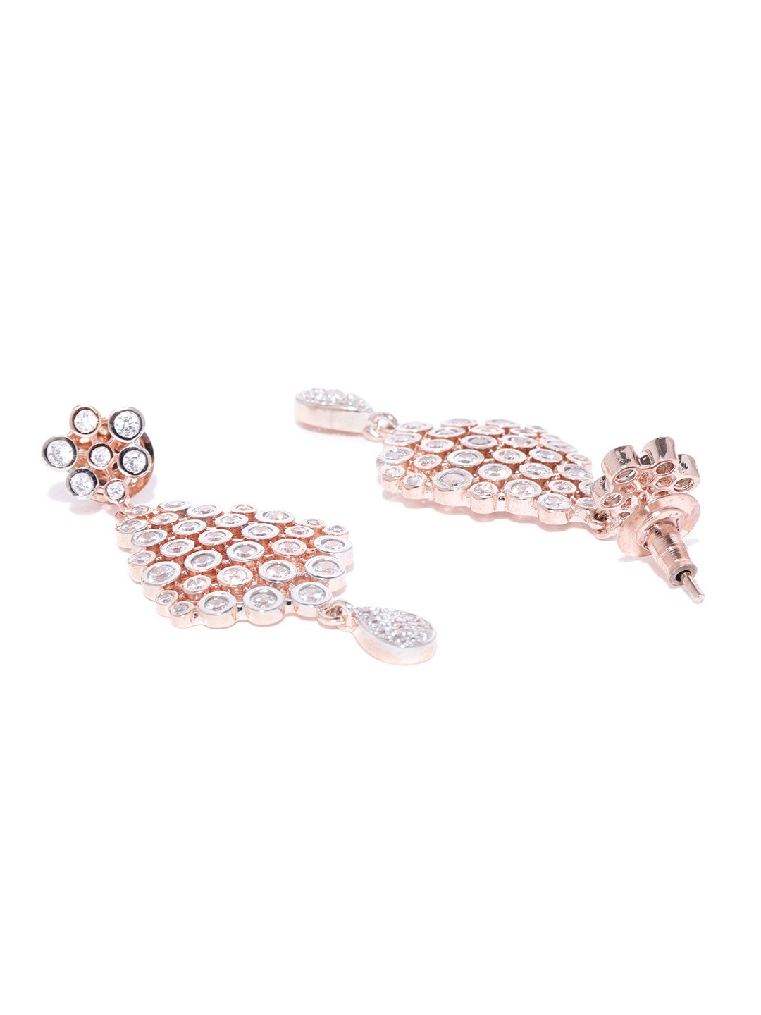 American Diamond Rose Gold Plated Jewellery Set