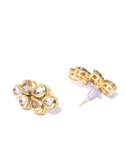 Peach Kundan Gold plated Meenakari Jewellery Set