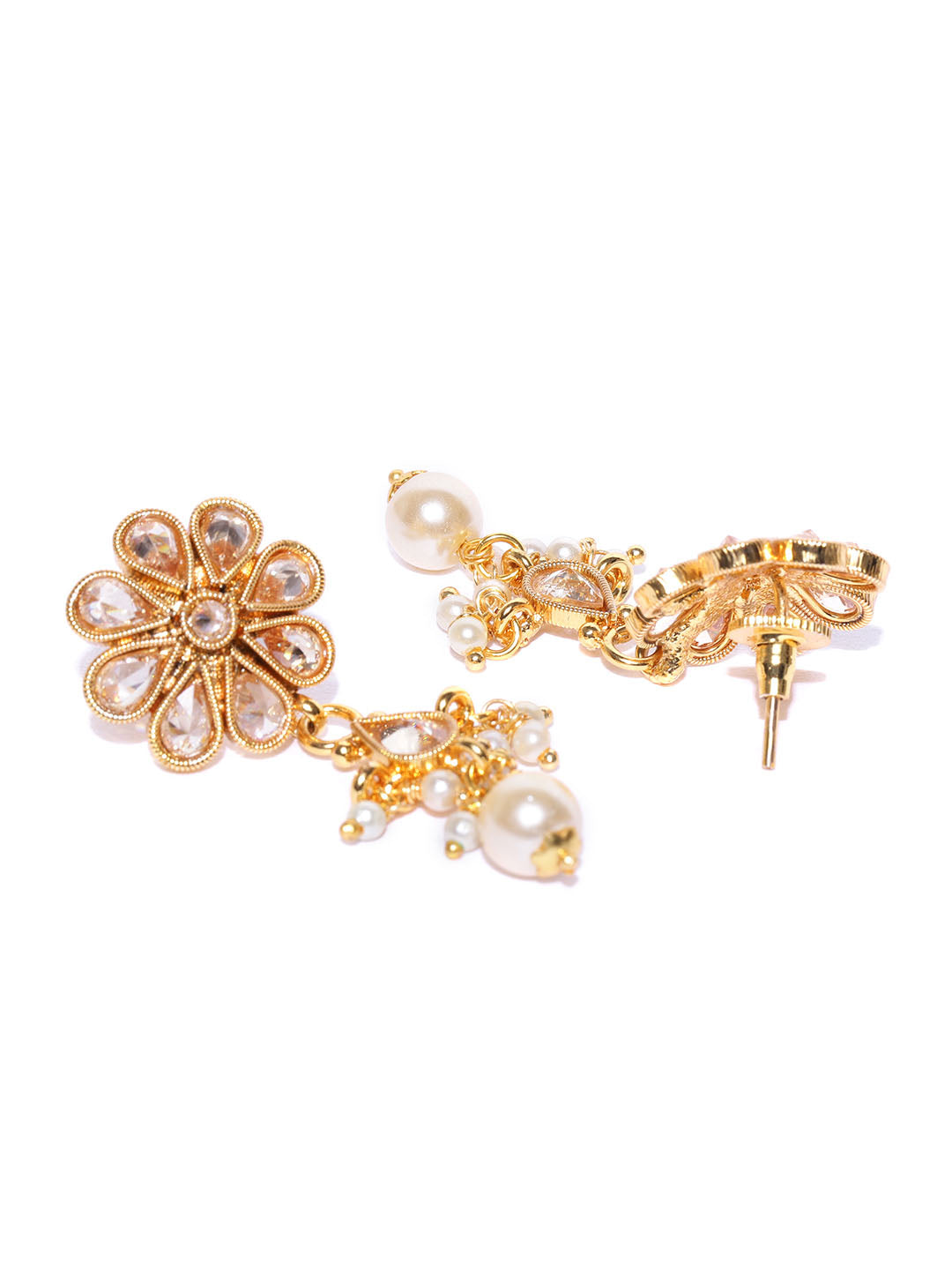 Kundan Pearls Beads Gold Plated Jewellery Set