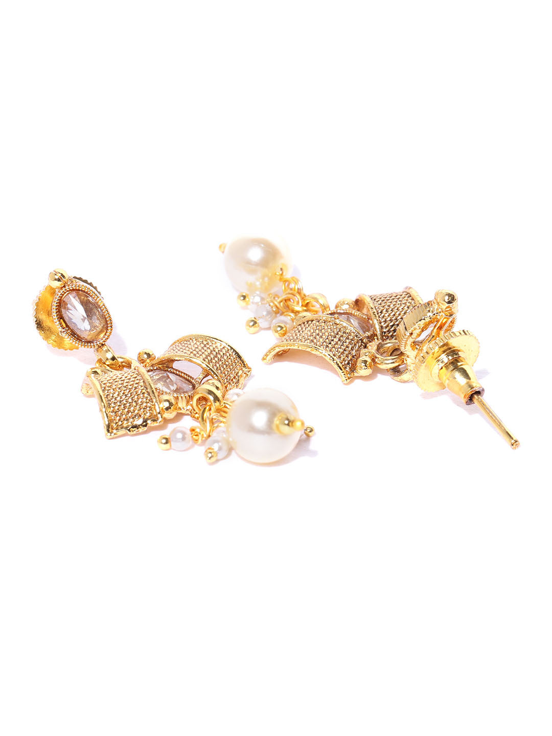 Kundan Pearls Beads Gold Plated Jewellery Set