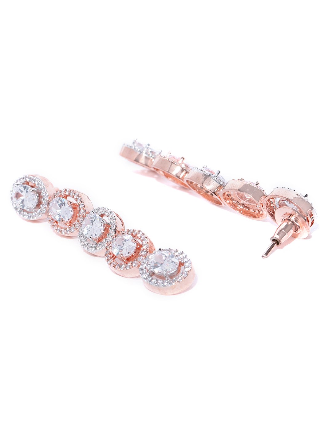 American Diamond Rose Gold Plated Jewellery Set