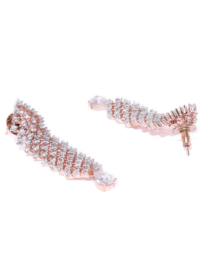 Ethereal Spirit-American Diamond Rose Gold Plated Jewellery Set
