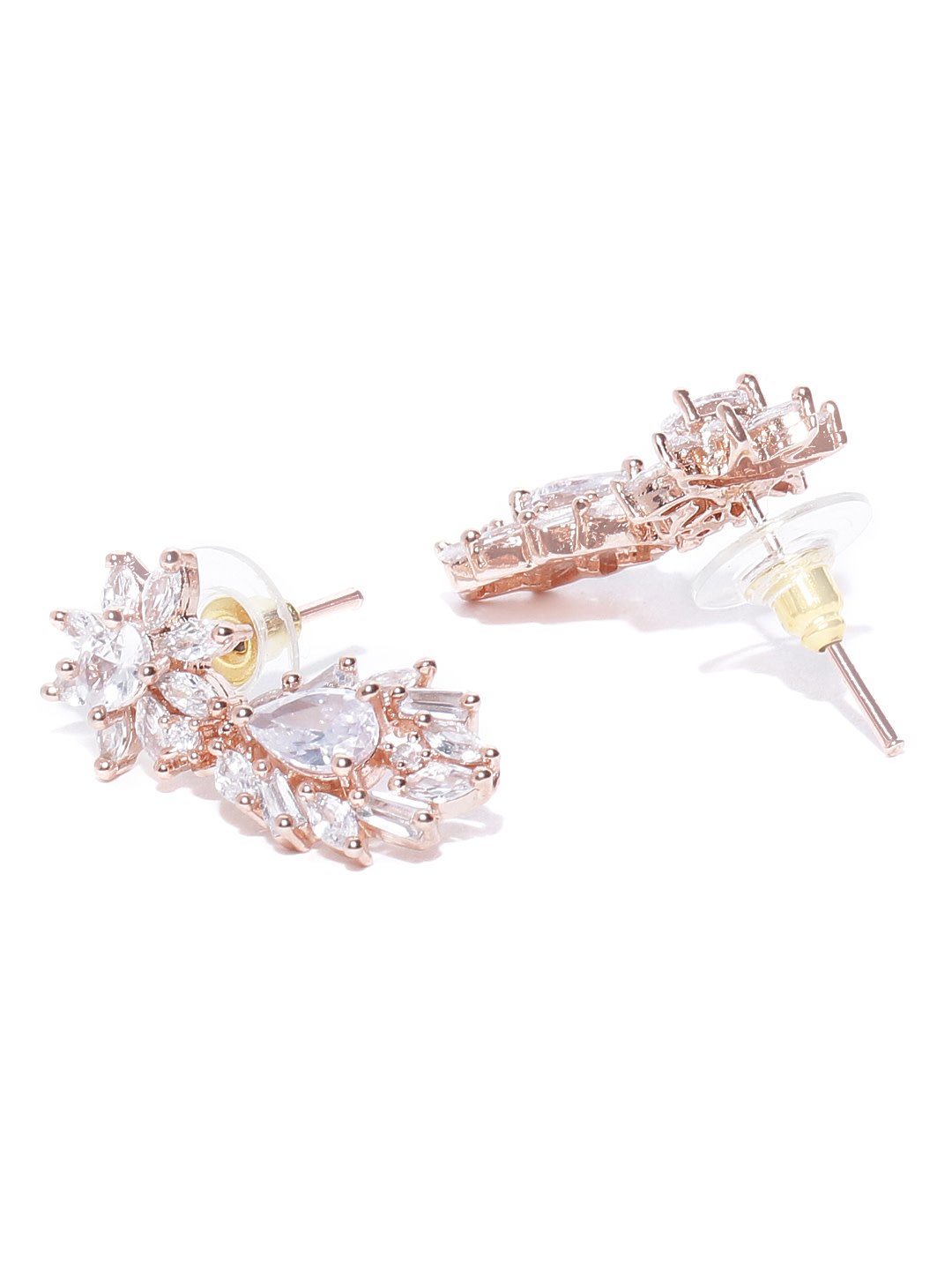 American Diamond Rose Gold Plated Jewellery Set