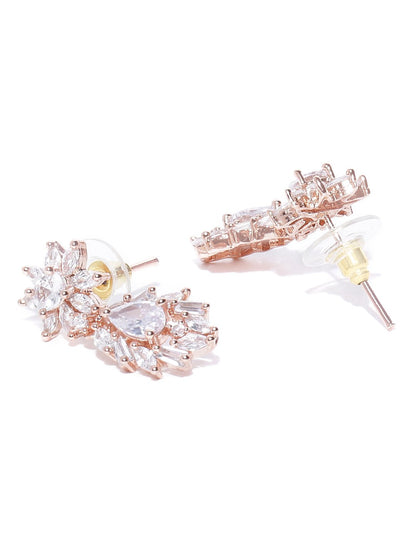American Diamond Rose Gold Plated Jewellery Set