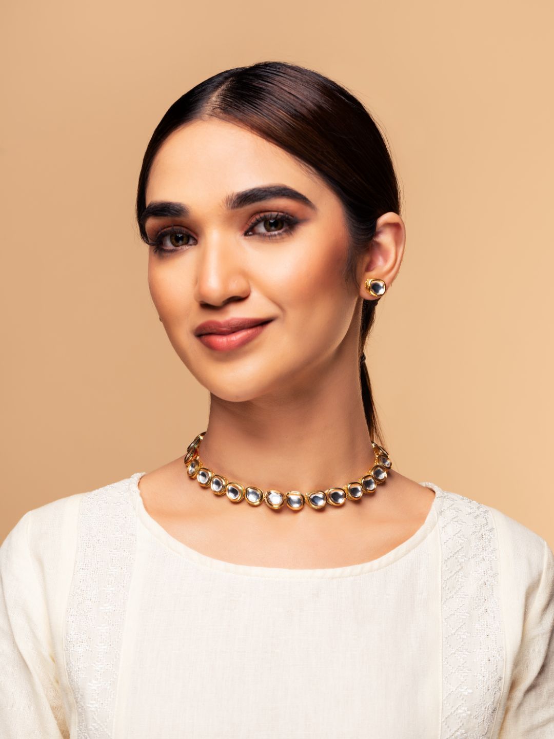 Aashna-Kundan Gold Plated Jewellery Set