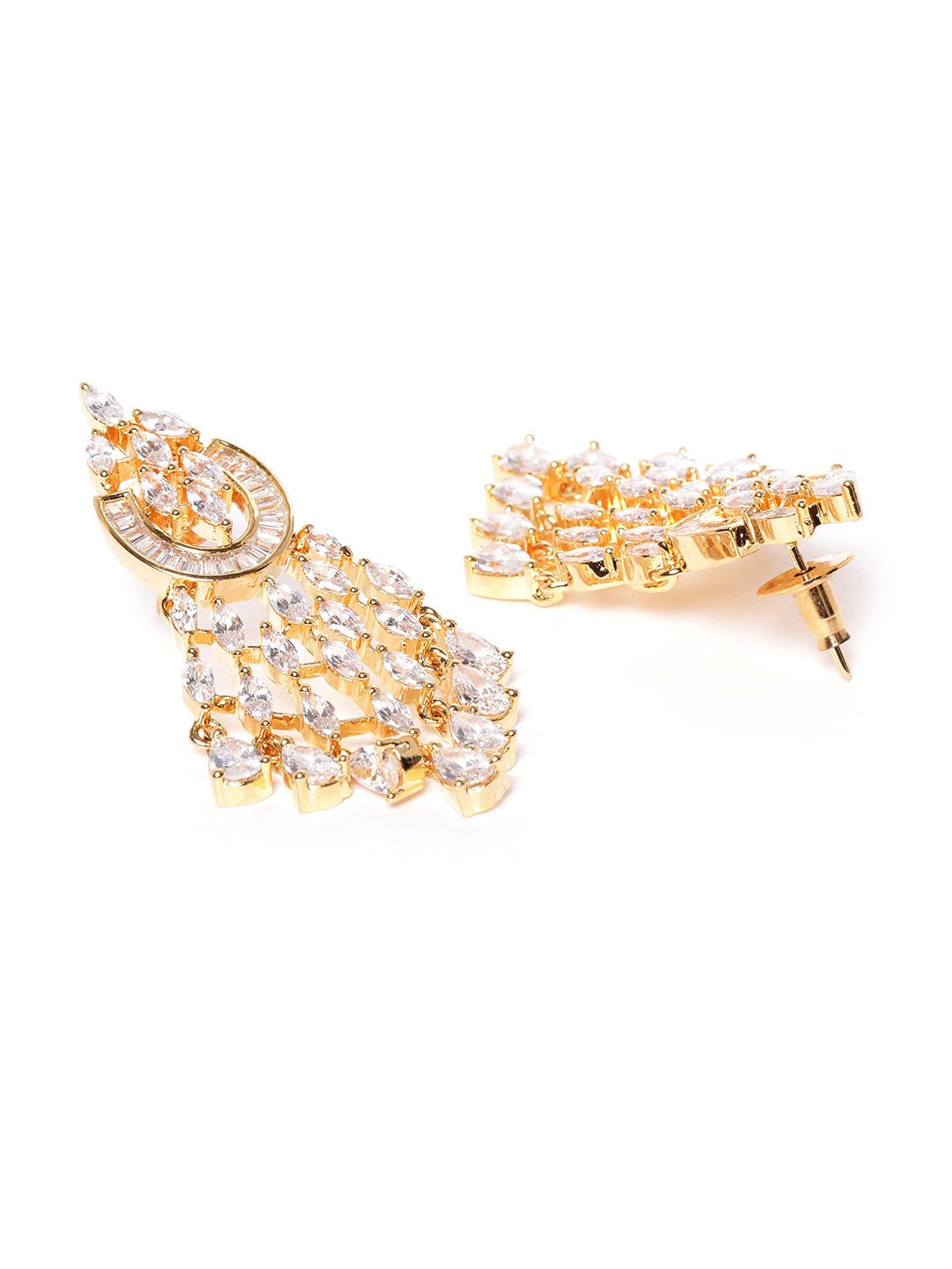 Gold Plated American Diamond Jewellery Set