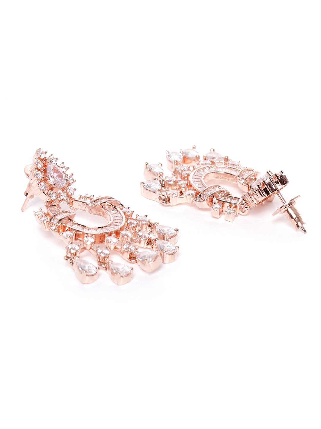 Rose Gold American Diamond Jewellery Set