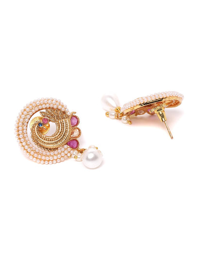 Peacock Pearl-Traditional Wear Gold Plated Jewellery Set
