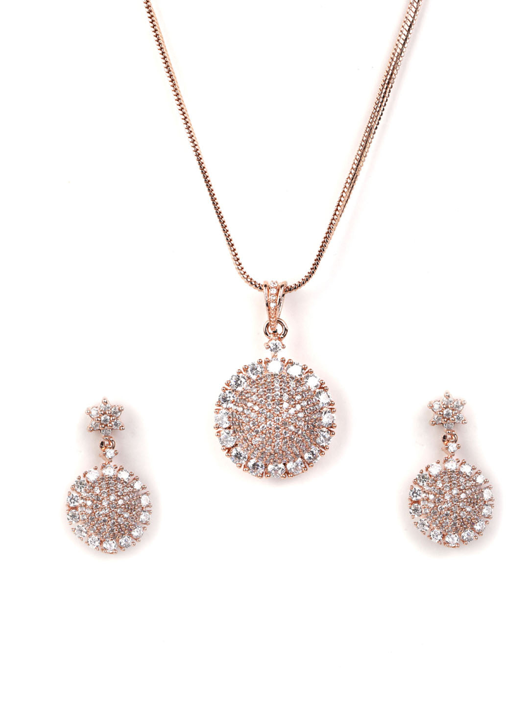 American Diamond Jewellery Sets with Ring
